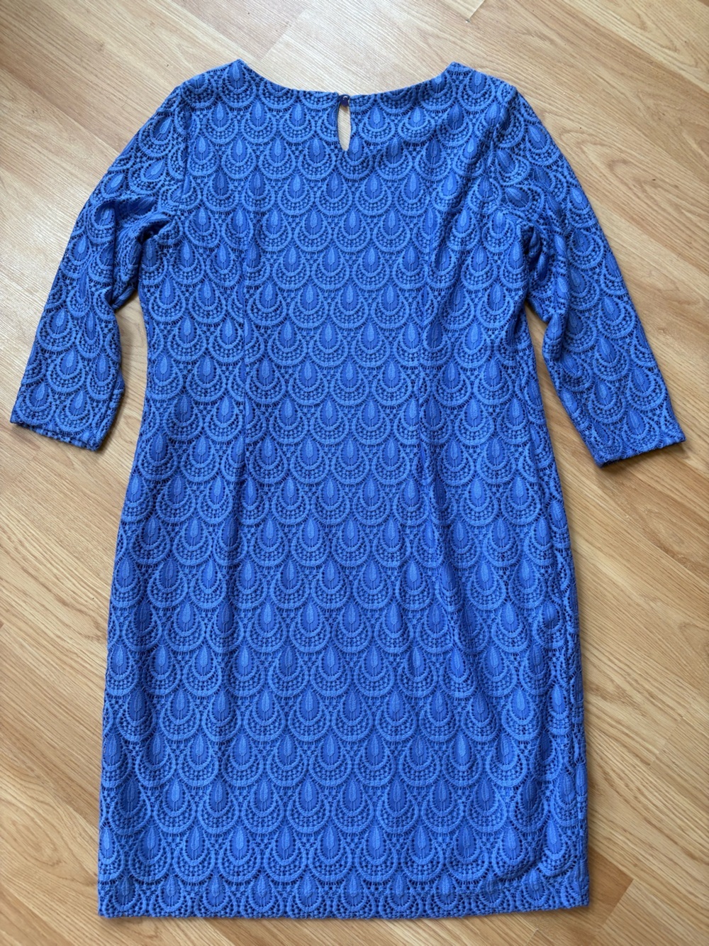 TanJay periwinkle Blue Lace Midi Dress 10p - Picture 6 of 9